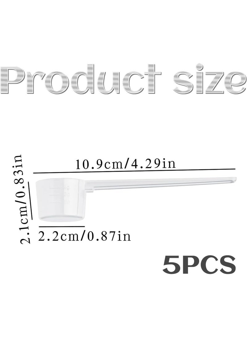 ChicAbode 5 Pcs 5g Precision Protein Scoop Set, Plastic Multipurpose Kitchen Tool for Powders, Liquids, Baking Ingredients and Healthcare Use, Compact Ergonomic Design, Easy to Clean and Store - Image 2