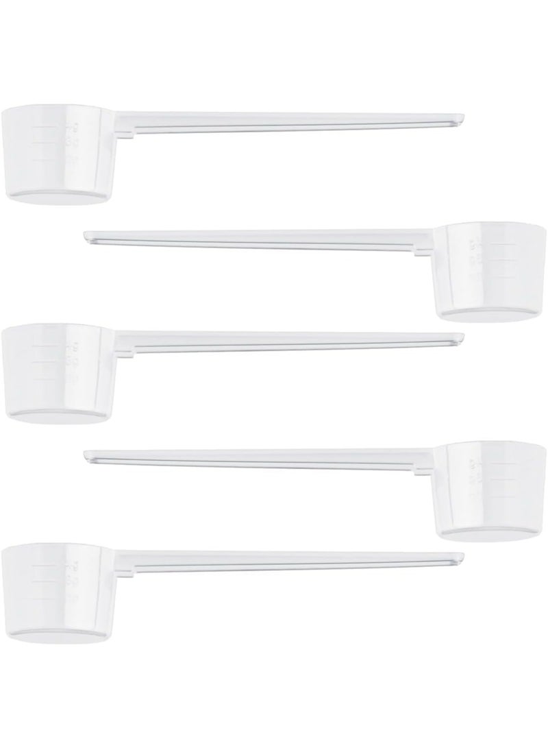ChicAbode 5 Pcs 5g Precision Protein Scoop Set, Plastic Multipurpose Kitchen Tool for Powders, Liquids, Baking Ingredients and Healthcare Use, Compact Ergonomic Design, Easy to Clean and Store - Image 1