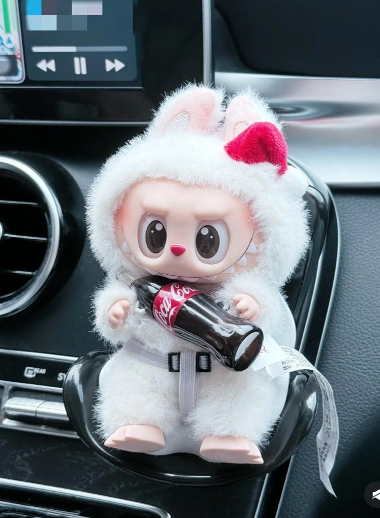 Generic Labubu Doll Car Seat Decor - Cute Sofa-shaped Display Stand, Toy Ornament, Car Interior Accessory, Air Vent Clip  - Image 2