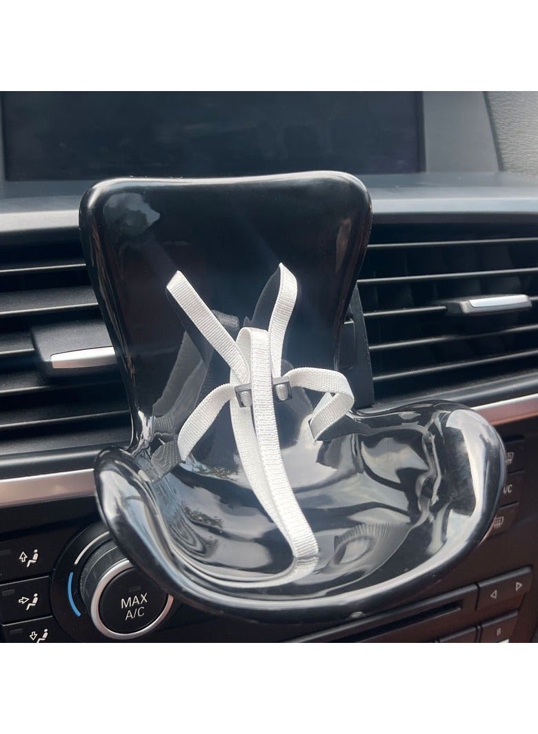 Generic Labubu Doll Car Seat Decor - Cute Sofa-shaped Display Stand, Toy Ornament, Car Interior Accessory, Air Vent Clip  - Image 3
