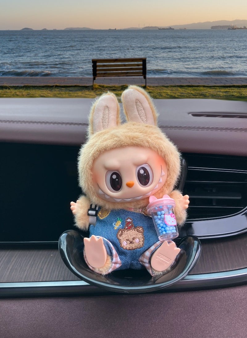 Generic Labubu Doll Car Seat Decor - Cute Sofa-shaped Display Stand, Toy Ornament, Car Interior Accessory, Air Vent Clip  - Image 4