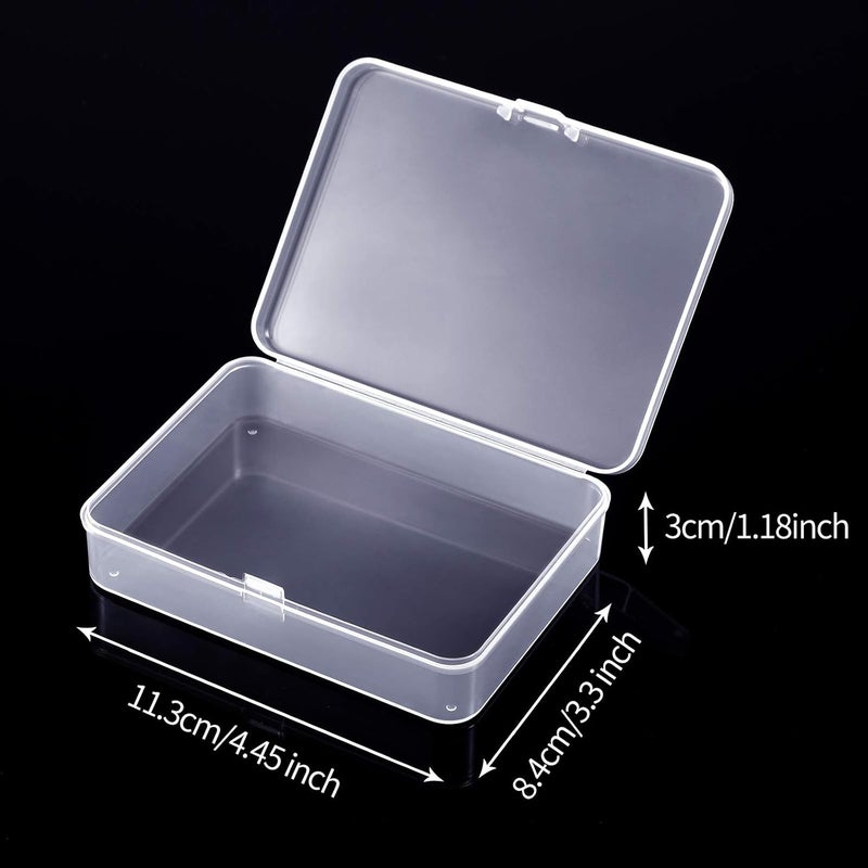 Jetec 30 Pieces Mini Plastic Clear Beads Storage Containers Box for Collecting Small Items, Beads, Jewelry, Business Cards, Game Pieces, Crafts (4.5 x 3.3 x 1.2 Inch) - Image 2