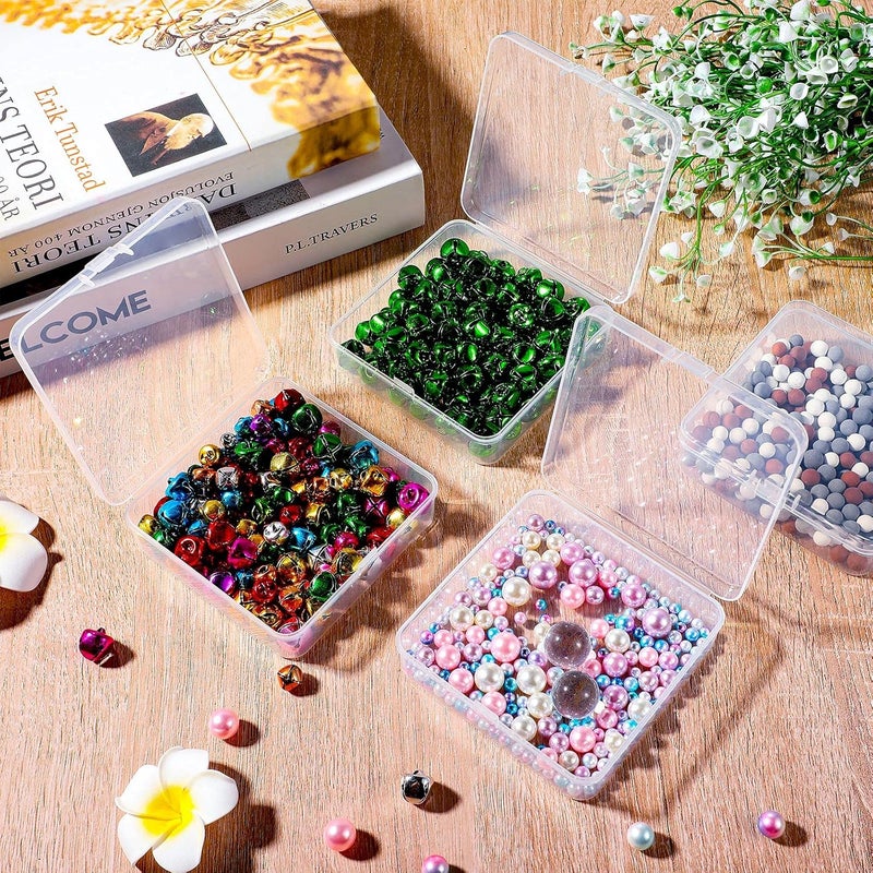 Jetec 30 Pieces Mini Plastic Clear Beads Storage Containers Box for Collecting Small Items, Beads, Jewelry, Business Cards, Game Pieces, Crafts (4.5 x 3.3 x 1.2 Inch) - Image 5