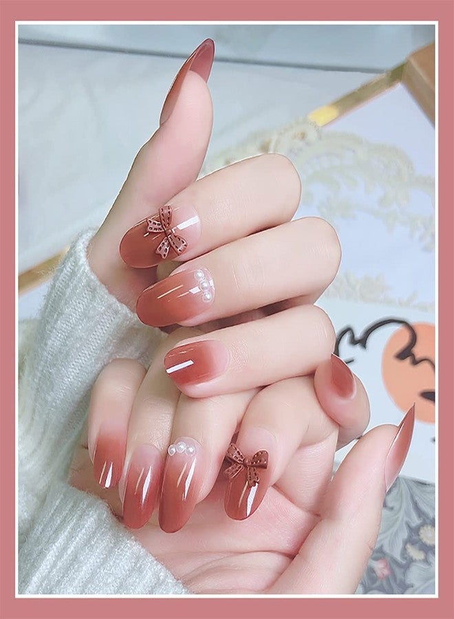 Anzailala Fake Nails 24 Pcs Press On Nails with Glue Sticker for Women - Image 5