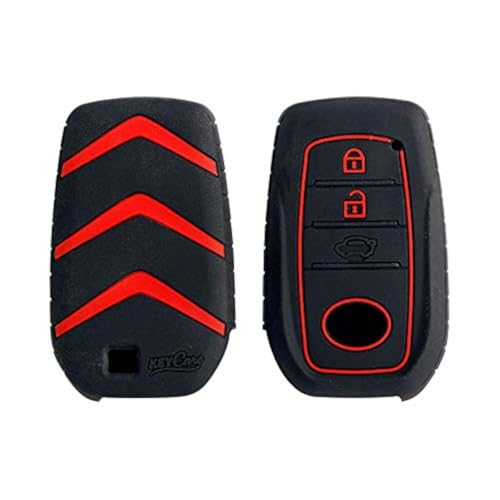 CARMATE Silicone Car Key Cover KC-18 Fit for ( Toyota Fortuner, Innova Crysta )-Black - Image 1