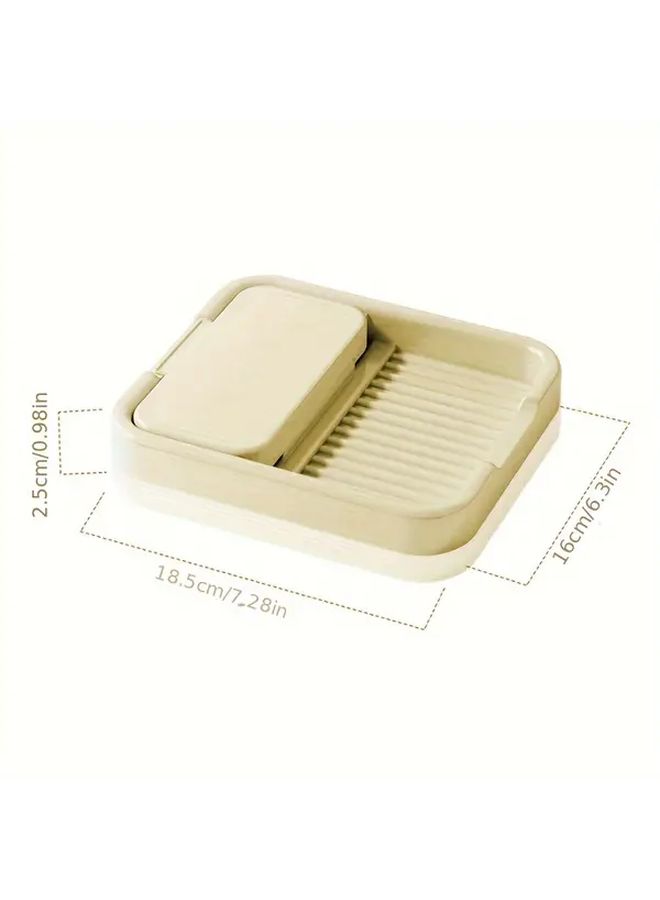 Beige Collapsible Pot Lid Holder For Spatulas Spoons Lids Organizer - Image 4