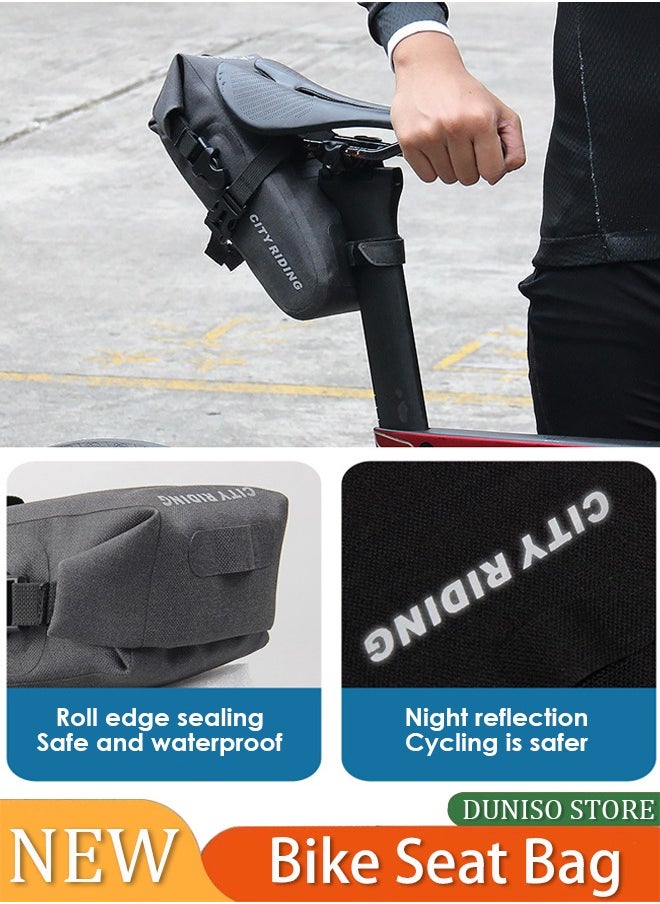 Generic Water Repellent Bike Rear Seat Bag,Bike Pack, Bike Rack Bag Water Repellent Cycling Bike Rear Seat Bag Bike Trunk Cargo Pack Road Bike Carrier Bag  - Image 1