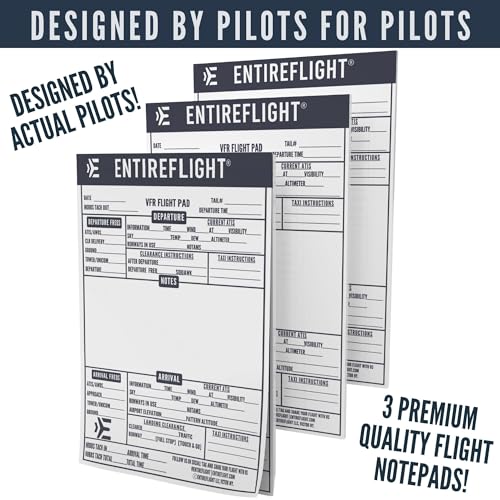 EntireFlight - VFR Notepad for Pilot Knee Board - Accessories for Pilot Flight Bag, Companion to Pilot Kneeboard, E6B Flight Computer & Plotter & Flight Bags for Pilots, for Pilots - Image 5