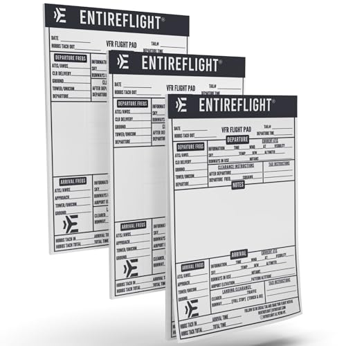 EntireFlight - VFR Notepad for Pilot Knee Board - Accessories for Pilot Flight Bag, Companion to Pilot Kneeboard, E6B Flight Computer & Plotter & Flight Bags for Pilots, for Pilots - Image 1