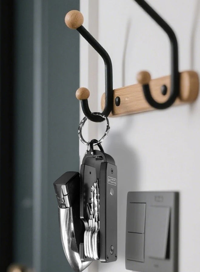 منظم مفاتيح متوافق مع خاصية "العثور على جهازي" من آبل، مزود بشريحة AirTag مدمجة، يتسع من 2 إلى 6 مفاتيح، سلسلة مفاتيح سيارة مزودة بنظام تحديد المواقع العالمي (GPS). - Image 5