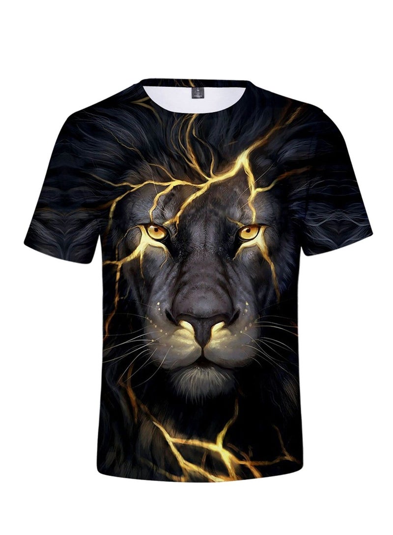3D Printed T-Shirt Men's High Quality Loose Short Sleeve - Image 1
