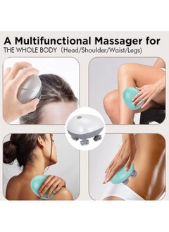 Prime by javaudan Electric Scalp Massager, Waterproof Portable Head Massager for Hair Growth Handheld Hair Massager with 4 Massage Heads, Detachable and Washable Handheld Scratcher for Deep Clean Hair Growth Head Relax  - Image 4