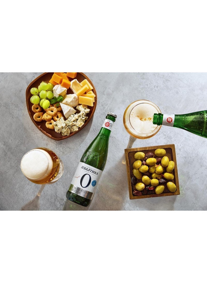 Baltika Non-Alcoholic Pale Lager Beer 500 ml Glass Bottle - Image 3