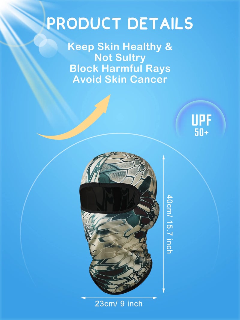 Geyoga 12 Pcs Sun Protection Balaclava for Women Full Face Cover UV Protection Balaclava Ski Mask for Men Outdoor Cycling(Camouflage Style,Camouflage Color) - Image 2