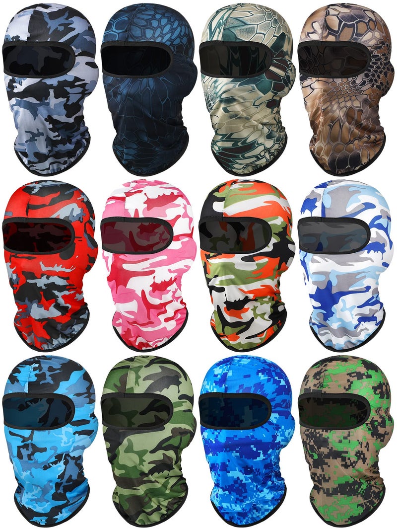 Geyoga 12 Pcs Sun Protection Balaclava for Women Full Face Cover UV Protection Balaclava Ski Mask for Men Outdoor Cycling(Camouflage Style,Camouflage Color) - Image 1