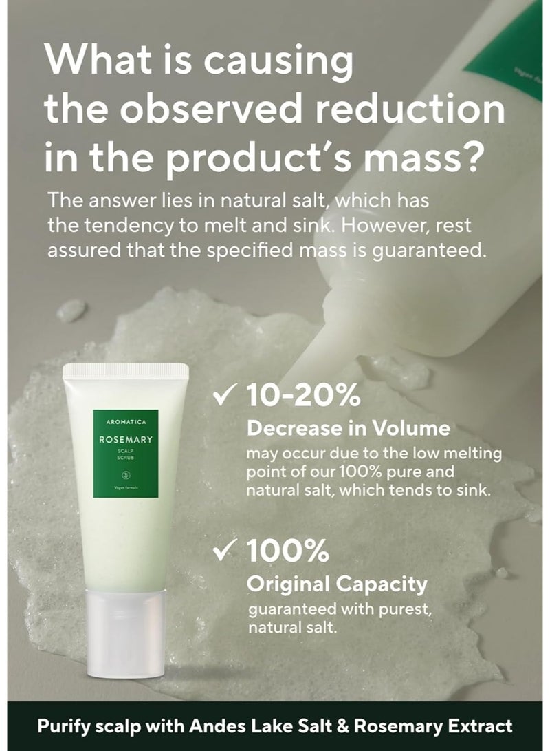 AROMATICA Rosemary Scalp Scrub 5.82oz / 165g, Scalp Treatment, Scalp Exfoliator with Salt Scrub for Oily Scalp, Dandruff, Build Up Remover - Image 4