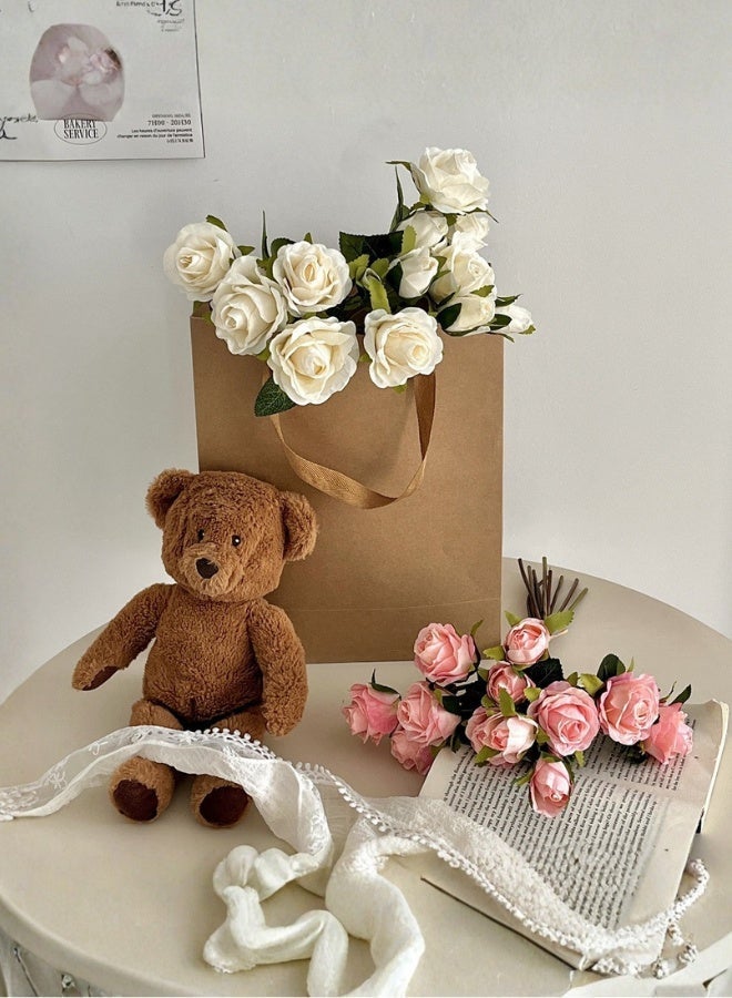 13pcs Lifelike Burnt Edge Roses,Silk flower rose,Preserved Everlasting Flowers,Luxury Vintage Decorative Flower Bouquet,for Wedding, Home Decor, Living Room, Gift,Photography Prop - Image 3