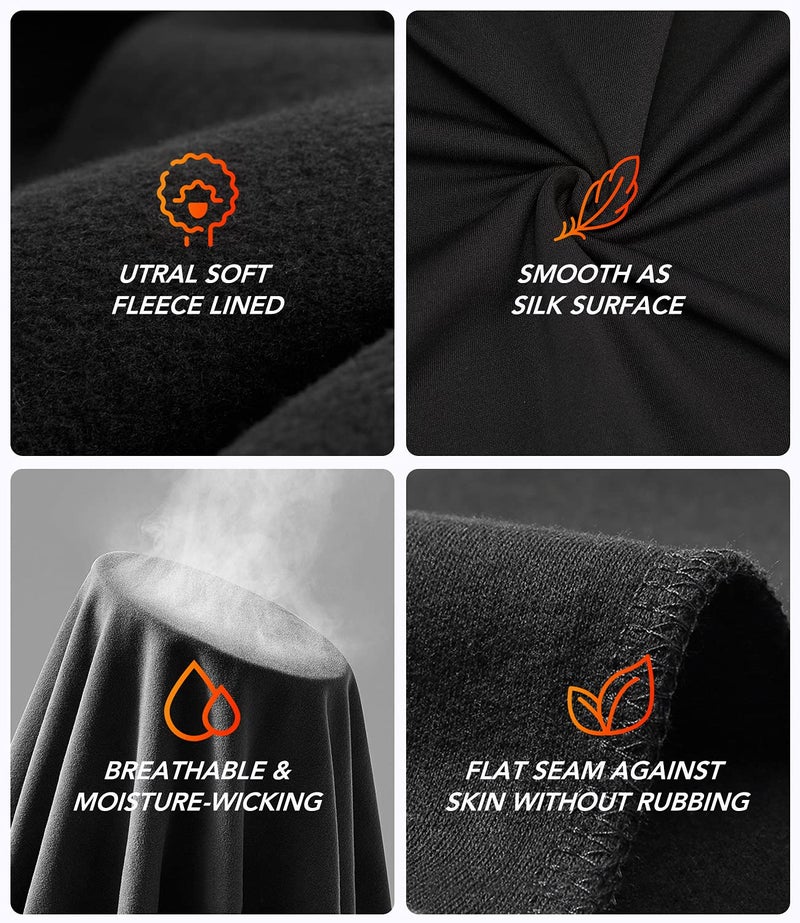 TEEPIRE 2Pack Women 's Thermal Underwear Set with Lightweight Ultra Soft Fleece Lined,Long John Set, Skiing Base Layer - Image 3