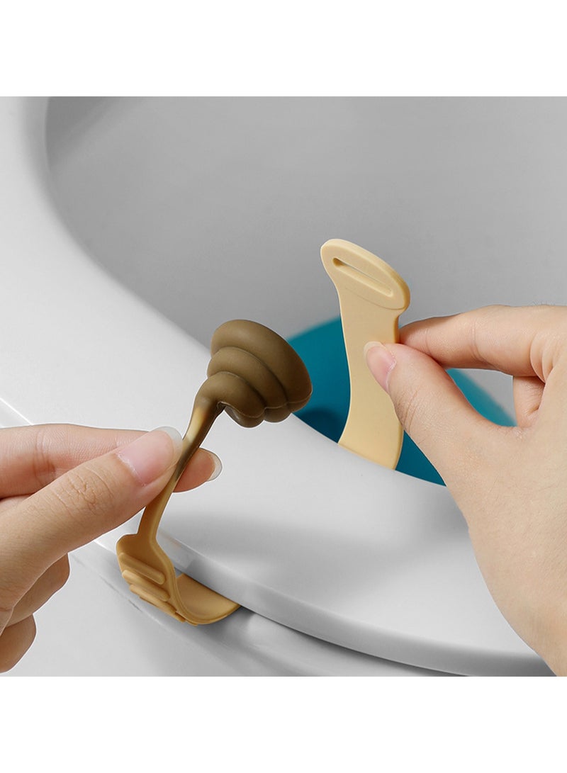 1 Piece Of Silicone Toilet Lid Lifter For Shaped Toilets