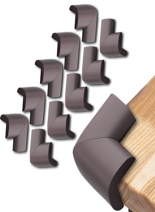 Senvox Baby Safety Corner Protectors | Soft Foam Edge & Corner Guards for Furniture | Childproof Bumper Cushion for Tables, Desks & Sharp Corners | Baby Proofing Kit (8, Brown Safety Corner Guard) - Image 1