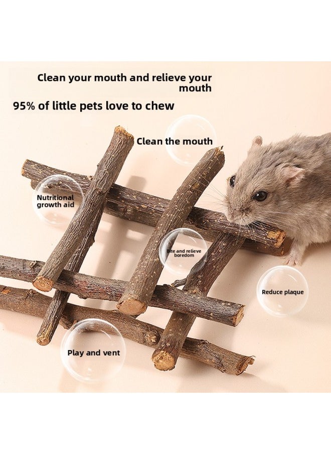 Buka Star Small Hamster Molar Supplies Biscuits For Apple Branches Stick Sweet Bamboo Nutrition Rabbit Totoro Golden Bear Snacks-Color:【li Province 4.1] For Apple Branch 200g  - Image 5