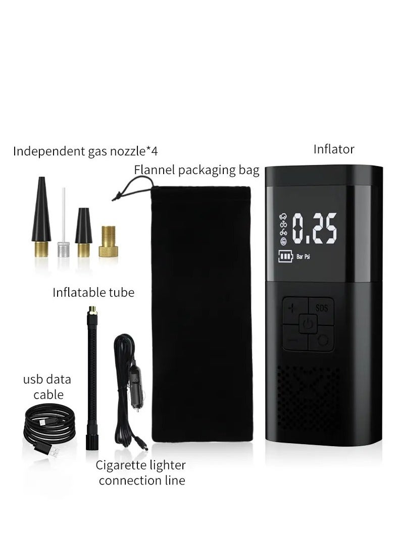 Denx Air Compressor Tire Inflator Pump Car Portable, 150 PSI Fast Inflation with LCD Dual Screen, [Cordless & Strong Power] Electric Tire Pump for Car Tire For Car, Bicycle, Motorcycles, Ball  - Image 1
