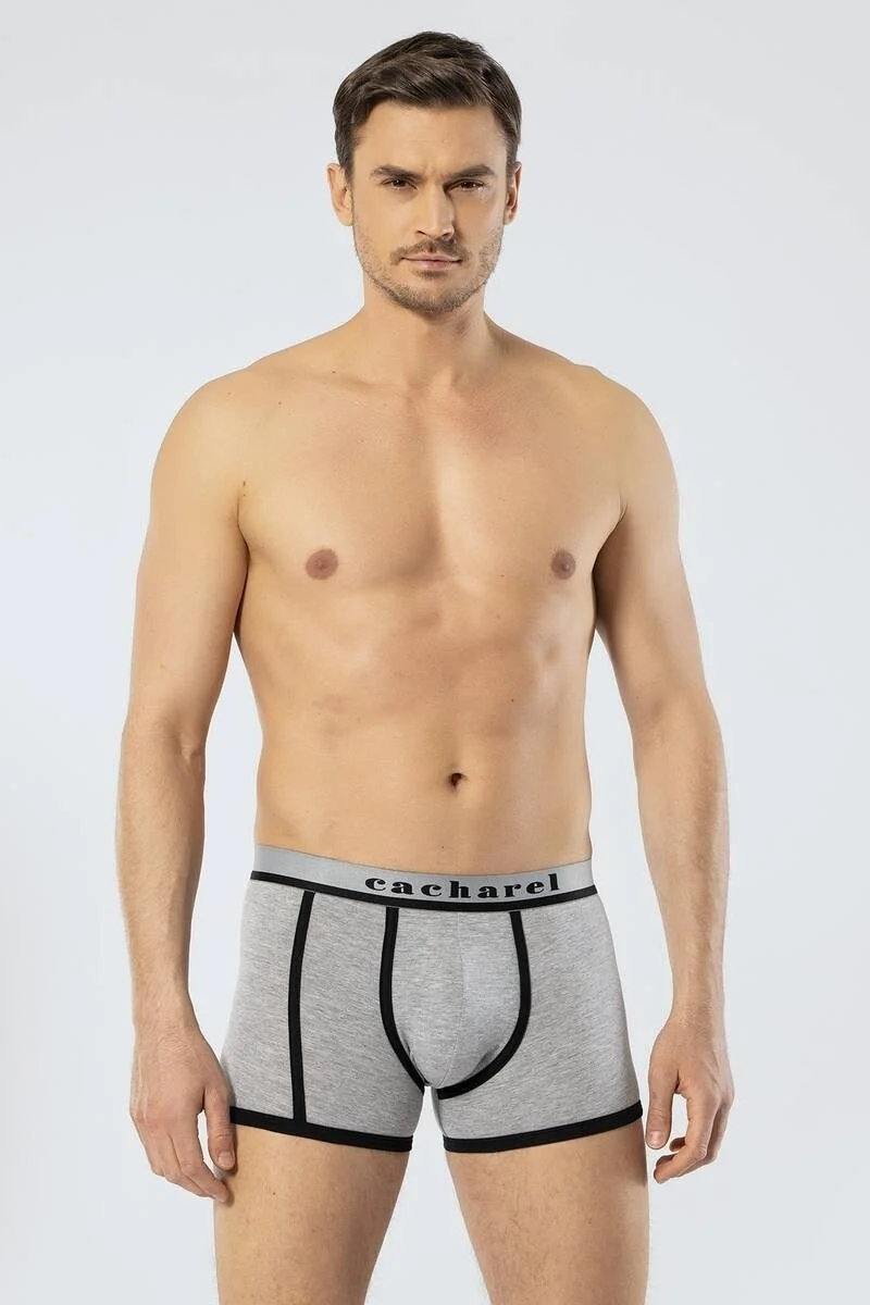 cacharel Men's 2-Pack Printed Boxer Grey/Black Striped
