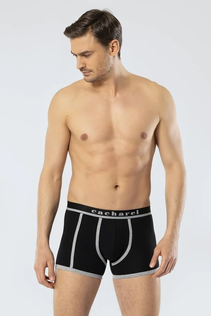 cacharel Men's 2-Pack Printed Boxer Grey/Black Striped