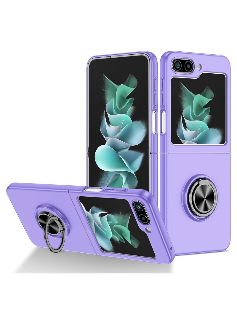 Galaxy Z Flip 5 Case, Galaxy Z Flip 5 Case with Ring, Impact Resistant Bumper, 360° Rotating Metal Ring Holder Drop Protective Cover Phone Case for Galaxy Z Flip 5 5G