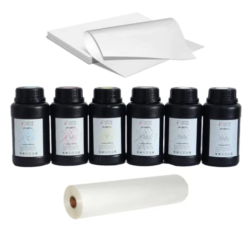 LOTSA. STYLE Premium A3 (11.7 x 100m) UV DTF Ultraviolet Direct to Film AB Film PET Transfer Printing Crystal Label Sticker (A3, B Film) - Image 3