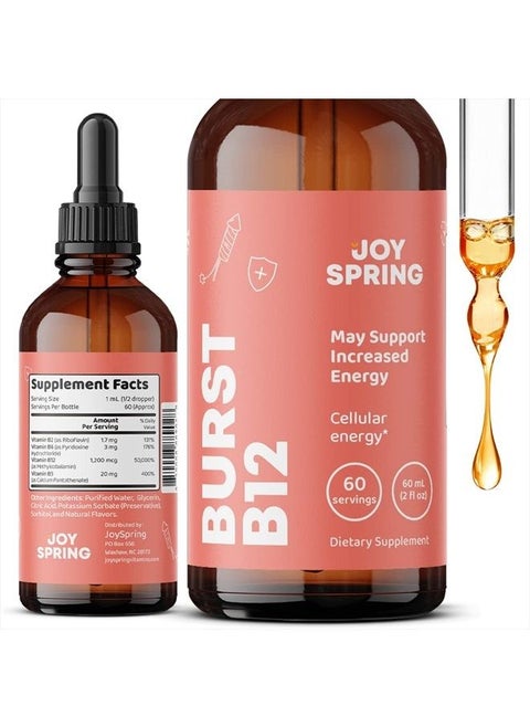 Liquid B Complex for Kids - Kids B Complex B2, B6, B12 & B5 - Vitamin B Complex Liquid May aid in Immunity & Mood - Sugar Free B Complex Vitamin Supplement for Kids & Adults - Vitamin B12 60 Servings