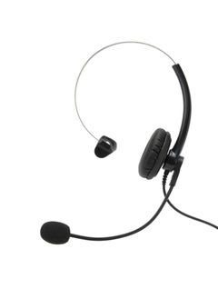 Call Center Headset, Single Ear Wired Headset Noise Canceling Sensitive Reception For Business For Office