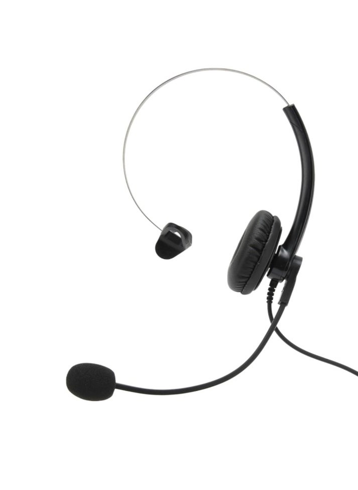 Generic - Call Center Headset, Single Ear Wired Headset Noise Canceling Sensitive Reception For Business For Office - Image 1
