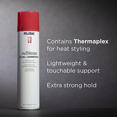 RUSK Designer Collection W8less Plus Extra Strong Hairspray, Provides Texture, Natural Shine, and Long-Lasting, Touchable Support, 10 oz - Image 3