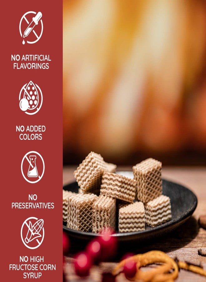 Loacker Quadratini Cinnamon Wafer Cookies LARGE - Limited Holiday Edition Premium Crispy Bite Size Wafers with Cinnamon Cream Filling - 30% Less Sugar - Resealable Family Pack - LARGE Snack Bag 250g/8.82oz, Multipack of 6 - Image 4