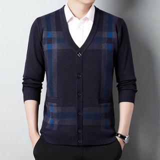 Autumn Winter Knitted Wool Coat Men Sheep Shirt Long Sleeve Open Shirt Middle-aged Thick Warm Business Coat Dad Clothes Green - pzsku/Z0D02E474814DEC574E36Z/45/1746196449/dace0fc0-d271-4c2b-b936-90c486cbeceb