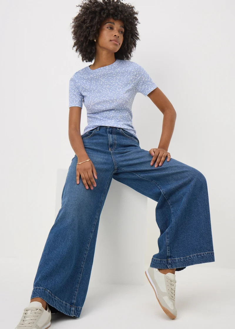 Matalan Blue Spot Fitted Top