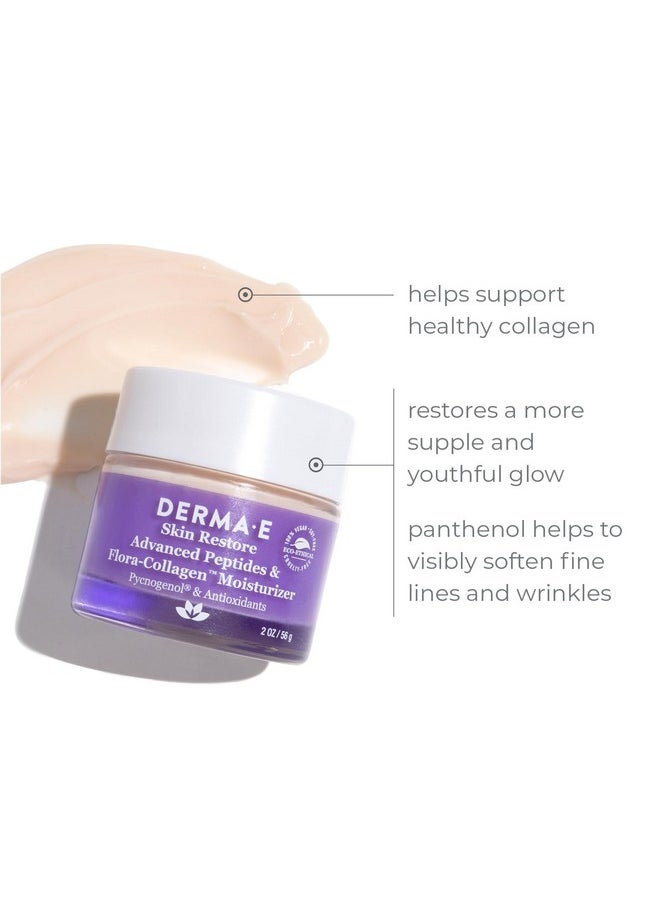 derma-e - Advanced Peptides And Vegan Floracollagen Moisturizer Double Action Collagen Face Cream With Peptide Complex Intensely Hydrating Face Moisturizer For Lines Wrinkles And Redness 2 Oz - Image 1