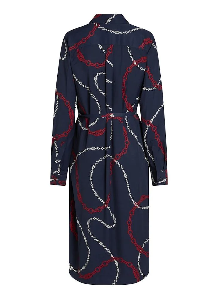 TOMMY HILFIGER Chain Print Dress