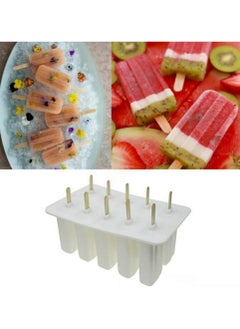 Ice Cream Popsicle Maker Mold Mould Food Grade Organosilicon Easy Demould, 14.6 * 12.2 * 10.5 (CM), White
