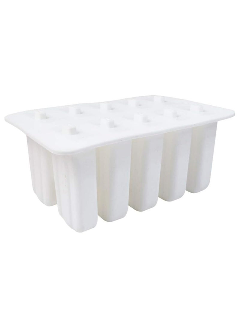 Goolsky - Ice Cream Popsicle Maker Mold Mould Food Grade Organosilicon Easy Demould, 14.6 * 12.2 * 10.5 (CM), White - Image 1