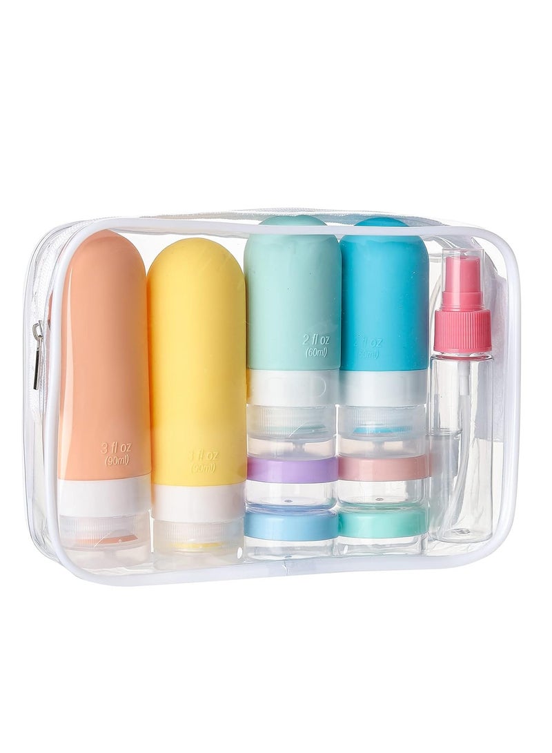 Fanski 16 Pack Travel Bottles Set - TSA Approved Leak Proof Silicone Squeezable Containers for Toiletries, Conditioner, Shampoo, Lotion & Body Wash Accessories - Image 1