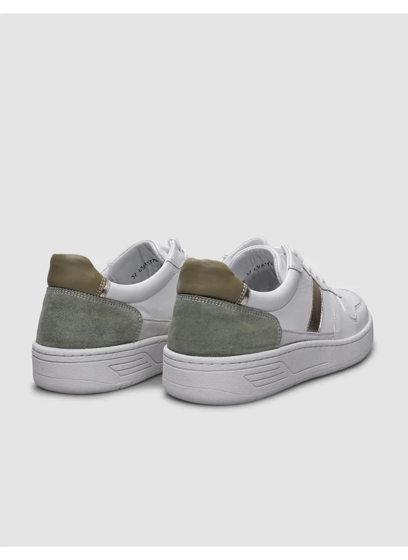 Cabani Leather White Women's Sports Shoes