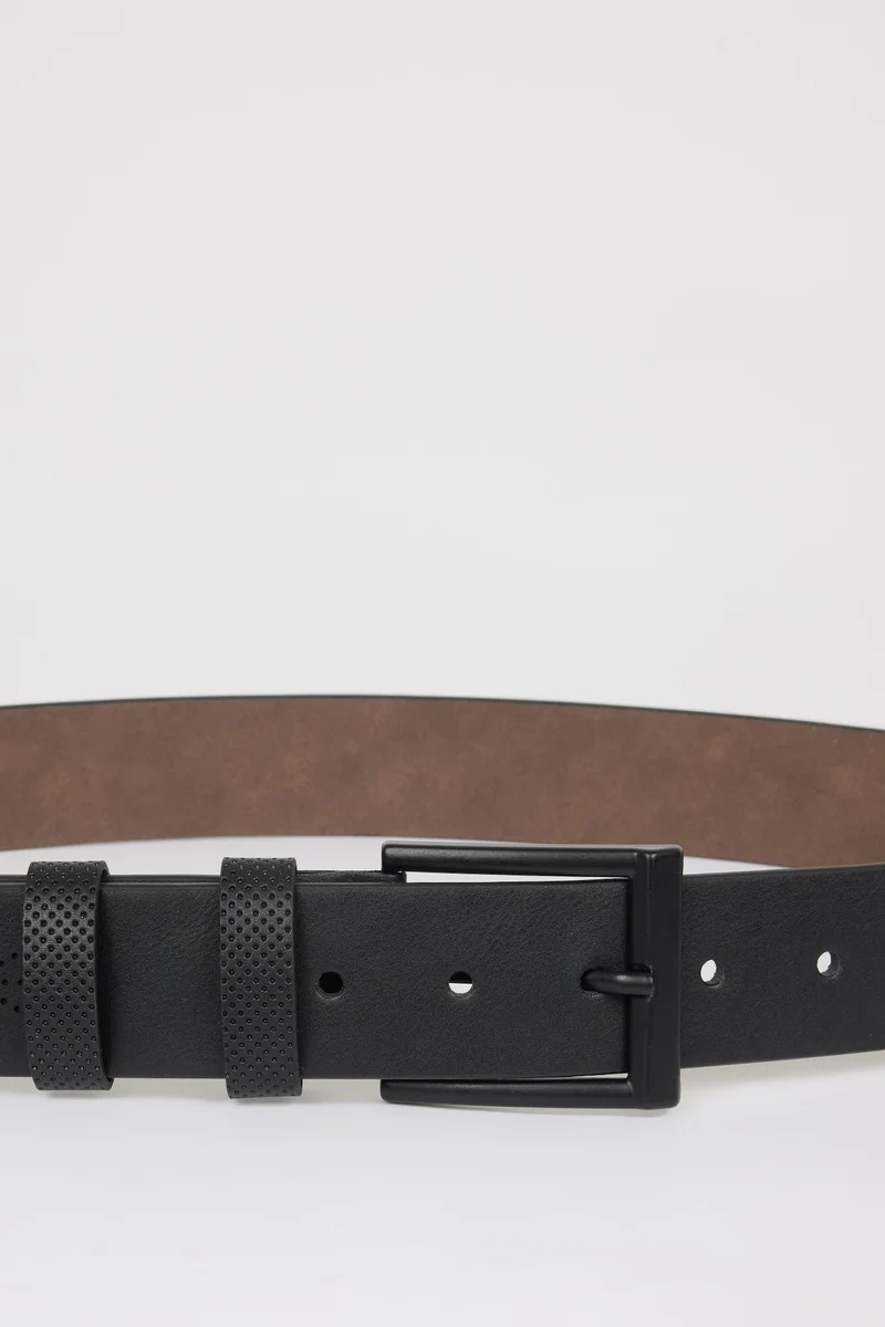 Defacto  Man Rectangle Clasp Faux Leather Denim Belt for Men | Best Price UAE