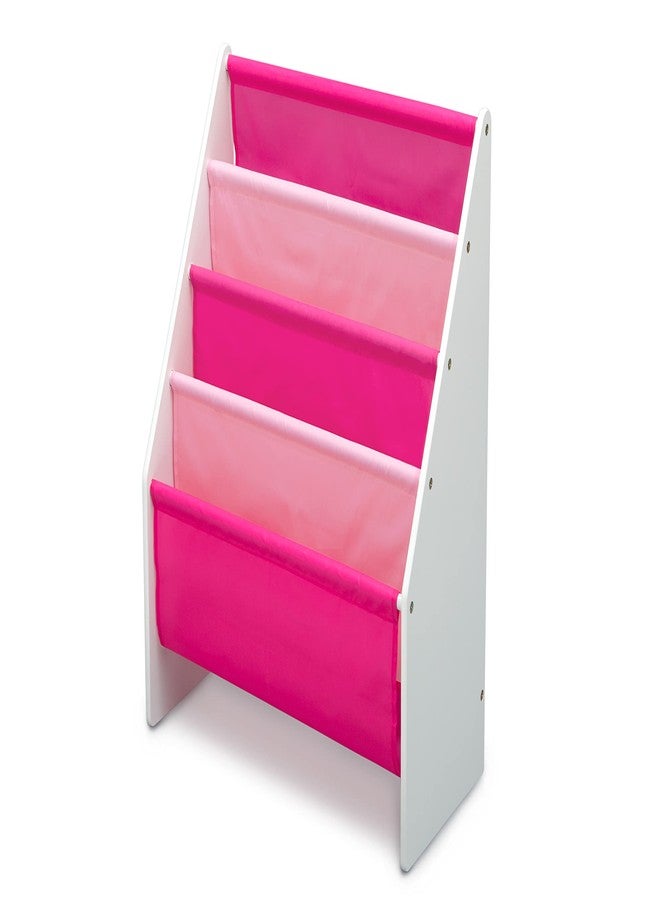 Delta Children Sling Rack Bookshelf for Kids - Easy-to-Reach Storage for Magazines or Coloring Books - Ideal for Playrooms & Homeschooling - Greenguard Gold Certified, White/Pink - Image 5