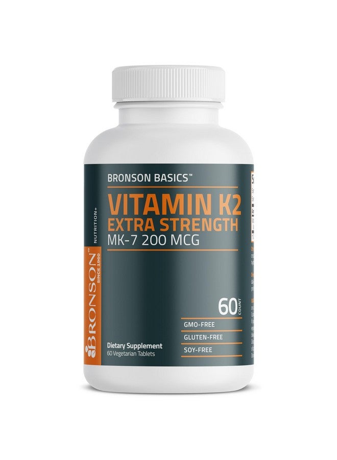 Bronson Vitamin K2 MK-7 200mcg Extra Strength, 60 Vegetarian Tablets - Image 4