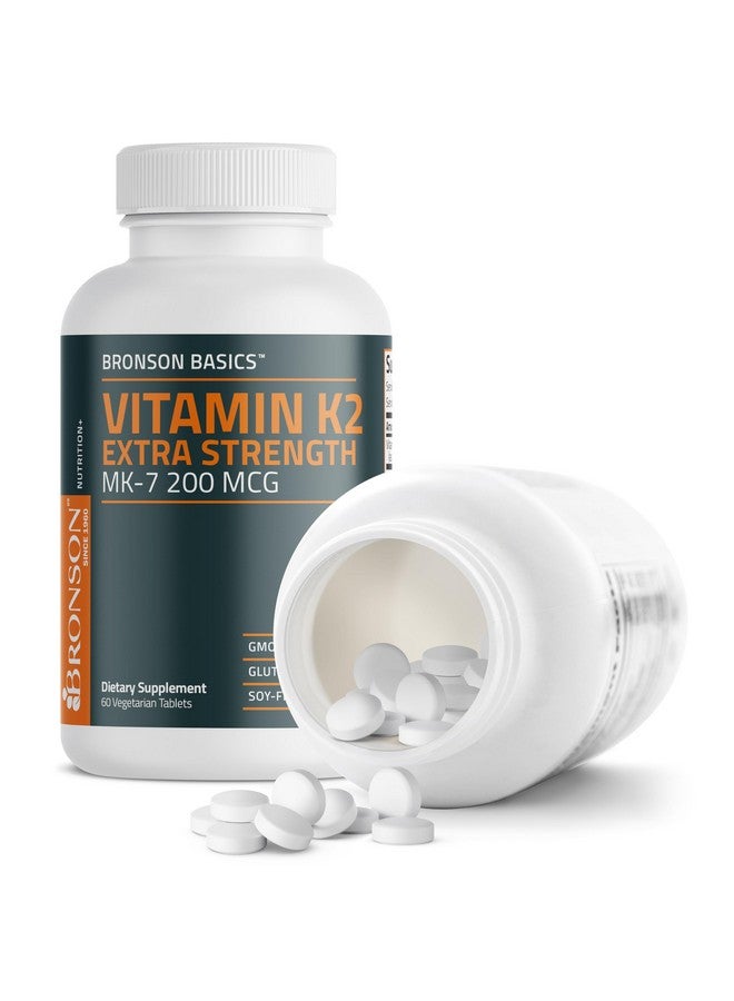 Bronson Vitamin K2 MK-7 200mcg Extra Strength, 60 Vegetarian Tablets - Image 5
