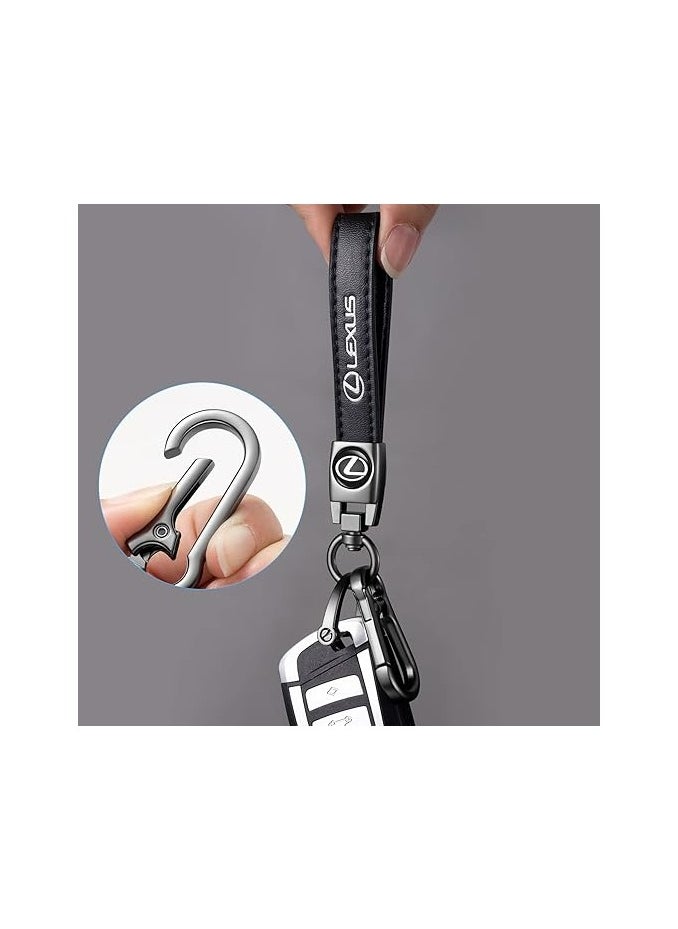 Generic - Genuine Leather Car Keychain for Lexus RX ES GS LS NX RS GX LX RC LC RX350 is250 GX460 | Premium Key Ring for Men & Women | Stylish Key Holder Accessory | Durable Car Key Fob Chain - Image 1