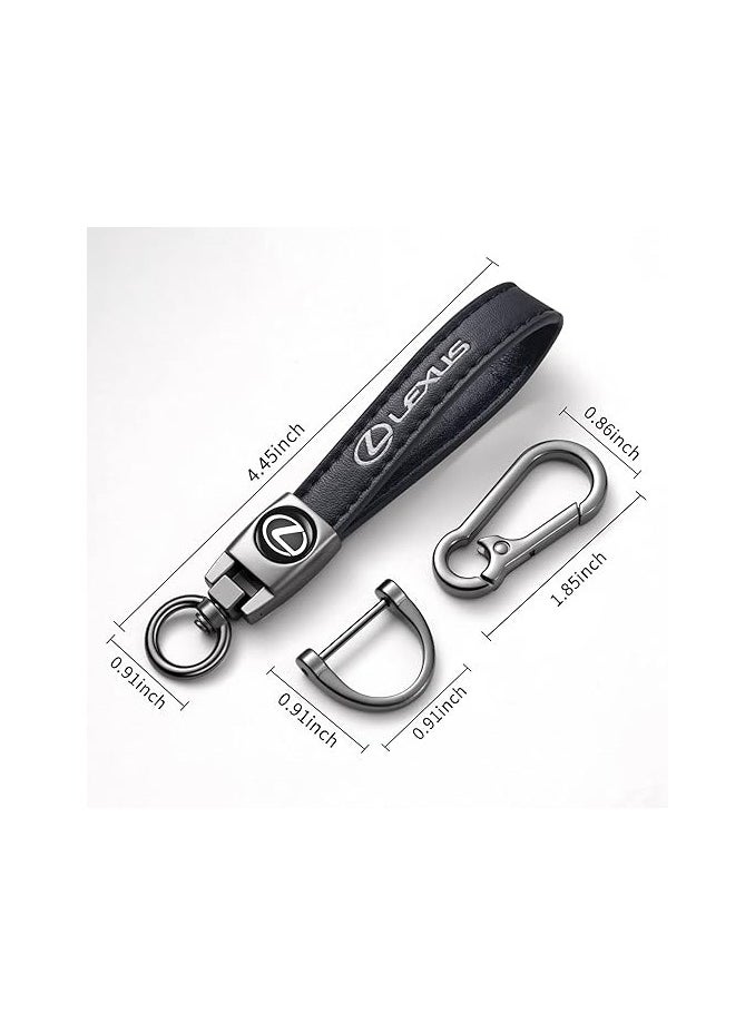 Generic - Genuine Leather Car Keychain for Lexus RX ES GS LS NX RS GX LX RC LC RX350 is250 GX460 | Premium Key Ring for Men & Women | Stylish Key Holder Accessory | Durable Car Key Fob Chain - Image 1