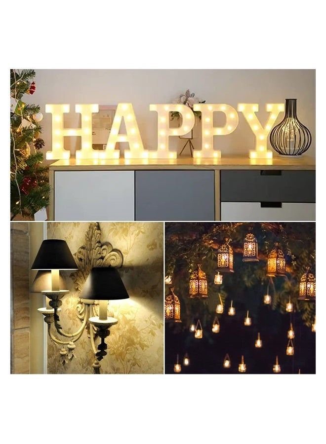 مصابيح LED E14، مصباح إيدسون تيرن 0.6 واط، مصباح أنبوبي ليلي صغير دافئ 2200K، مصباح برتقالي لجهاز الخياطة والثلاجة، غير قابل للتعتيم (5 قطع صغيرة) - Image 4